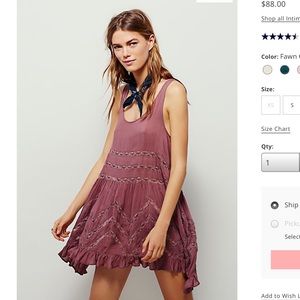 Free People Voile & Lace Trapeze Slip dress